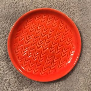 Coral etched jewelry dish, brand new